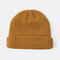 Unisex Solid Color Knitted Wool Hat Skull Caps Beanie hats - Yellow
