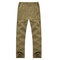 Plus Size Casual Outdoor Multi-Pockets Loose Elastic Straight Leg Cargo Pants For Men - Yellow