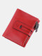 Men Genuine Leather Multifunctional RFID Multi-card Slots Money Clips Coin Purse Wallet - Red