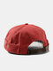 Unisex Cotton Casual Adjustable Trend Hip Hop Street Coconut Tree Pattern Beach Brimless Beanie Landlord Hat Skull Cap - Red