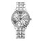Business Unisex Quartz Wristwatch Luxury Rhinestone Stainless Steel Strap Watches for Women Men - Silver