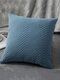 1PC Velvet Brief Solid Color Pattern Decoration In Bedroom Living Room Sofa Cushion Cover Throw Pillow Cover Pillowcase - Blue