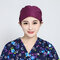 Doctor's Surgical Cap Beauty Strap Solid Color Beautician Hat Scrub Caps - Purple