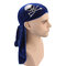 Mens Winter Warm Velvet Pirate Hat Foldable Sports Bandana Cap Cycling Headpiece - Blue
