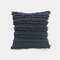 Nordic Wind Tassel Pillow Living Room Sofa Cushion Soft Pillowcase - Navy