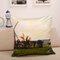 Paesaggio Olio Fodera per cuscino da tiro con pittura Soft Fodera per cuscino posteriore per ufficio per divano - io
