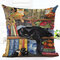 1 PC Retro Style Cats Linen Cotton Cushion Cover Home Sofa Art Decor Throw Pillow Cover Pillowcase - #10