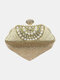 Frizione di perle nappa strass moda donna Borsa Dinner Borsa - Oro