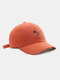 Unisex Embroidery Cat Pattern Casual Outdoor Sunshade Baseball Hat - Orange