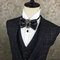 Vintage Bow Tie Black Leather Luxury Crystal Multiple Styles Bow Bolo Tie Formal Jewelry for Men - 10
