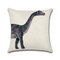 Federa decorativa per la casa quadrata in cotone e lino Animali Balena Elefante Dinosauro Fodera per cuscino - #5