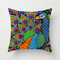 Peach Skin Peacock Feather Cushion Cover Sofa Car Office Pillowcase  Home  Decor - #6