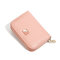 Women PU Leather 9 Card Slot Wallet Leisure Solid Coin Purse - Pink