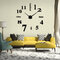 Acrílico 3d Pared creativa grande Reloj Arte de la sala de estar europea Diy Espejo Pegatinas de pared Mesa colgante Moda simple Reloj - #03
