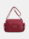 Women Waterproof Multi-pocket Crossbody Bag Shoulder Bag - Red