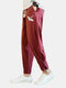 Mens Chinese Style Thick Fleece Warm Adjustable Cotton Drawstring Elastic Straight Pants - Wine Red