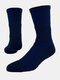 Men Cotton Solid Color Towel Bottom Sports Socks Mesh Breathable Medium Stockings - Royal Blue
