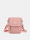 Women Nylon Brief Waterproof Lightweight Small Crossbody Bag Shoulder Bag - Pink