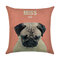 3D Cute Dog Modello Fodera per cuscino in cotone di lino Fodera per cuscino per casa divano auto Fodera per cuscino per ufficio - #9