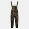 Mens Camo Printed Ankle Lenght Elastic Casual Jumpsuits Suspenders   - As Picture