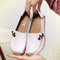 LOSTISY مقاس كبير Soft حذاء لوفر مسطح متعدد الطرق يرتدي اللون نقي - أبيض
