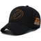 Unisex Embroidery Polyester Hat Outdoor Sports Riding Climbing Baseball Cap - Black