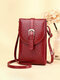 Women Alligator Multi-Slot Comestic Crossbody Bag Phone Bag PU leather Clutch Bag Card Bag - Red