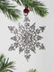 1 PC Alloy Christmas Snowflower Árvore de Natal Decoração do boneco de neve na árvore de Natal Pingente Enfeites - #10