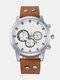 Alloy Sports Business Casual Belt Watch Quartz Watch For Men - Brown