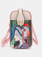 Women Cute Flamingo Elephant Pattern Print 6.5 Inch Phone Bag Crossbody Bag - 2