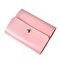 Portable Genuine Leather Card Holder 26 Card Slots Wallet For Women Men Unisex - Pink