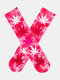 Unisex Cotton Tie-dye Maple Leaf Pattern Non-slip Breathable Socks - #06