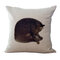 Cat Pattern Cotton Linen Sofa Pillowcase Square Decoration Cushion Cover - #7