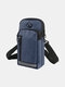 Men's Oxford Cloth Outdoor Sports 6.5 Inch Mobile Phone Bag Shoulder Messenger Bag Arm Bag Waist Bag - Blue