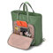 Women Multi-carry Backpack Patchwork Crossbody Bag Satchel - Green