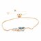 Simple Style Bracelet Water Drop Shape Inlay Double Crystal Glass Bracelet - Blue
