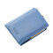 Women Trifold PU Solid Multi-Function Wallet Concise 7 Card Slot Holder Coin Purse - Sky Blue