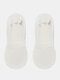 Chaussettes de bateau invisibles en dentelle de motif de feuille antidérapantes en silicone pour femmes chaussettes élastiques respirantes à bouche peu profonde - blanc