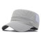 Men's Mesh Flat Cap Summer Breathable Sun Visor Polyester Flat Top Hat - Grey