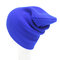 Winter Men Women Knitted Warm Skullies Beanie Hats Casual Sport Breathable Elasticity Hat - Blue