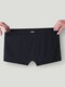 Thin Breathable Ice Silk Low Waist Translucent U Convex Boxers for Men - Black