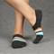 Mens Non-slip Stripe Vogue Casual Wild Soft Comfortable Cotton Boat Socks Short Tube Socks - Black