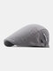 Menico Men's Cotton Mesh Breathable Outdoor Casual Beret Flat Cap Forward Hat - Gray
