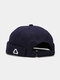 Unisex Cotton Solid Color Geometric Pattern Embroidery Fashion Brimless Beanie Landlord Cap Skull Cap - Navy