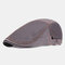 Mens Washed Cotton Patchwork Colors Beret Caps Outdoor Sport Adjustable Visor Forward Hats - Gray