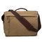 Large Capacity Canvas Business Laptop Bag Shoulder Bag Crossbody Bag For Men Women - Khaki