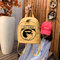 New Ins Canvas Shoulder Bag Vintage Sense Girl Bag College Wind Campus Student Small Backpack - Yellow