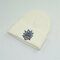Men Women Winter Knitted Beanie Hats Outdoor Warm High Stretch Solid Color Hat - White