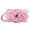 Women Multi-carry Casual Clutch Bag PU Leather Flower Crossbody Bag Shoulder Bag - Pink