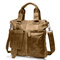 Ekphero Retro Genuine Leather Crossbody Bag Dual-use Handbag Big Capacity Shoulder Bag For Men - Brown